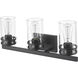 Lunden 3 Light 22 inch Matte Black Vanity Light Wall Light